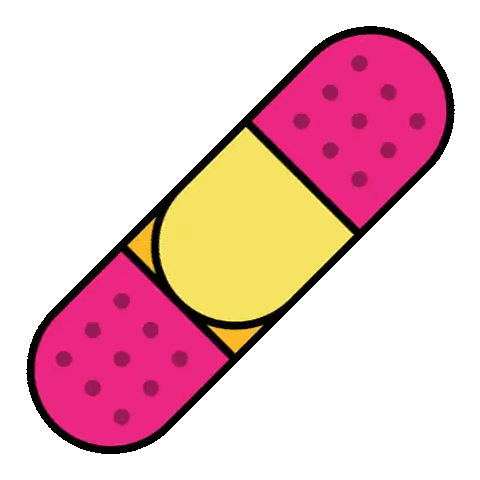 Pink Polka Dot Bandage Sticker