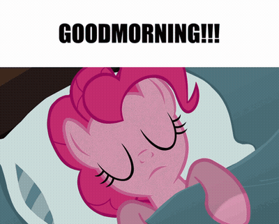 Pink Pony Sleeping In Bed Good Morning GIF