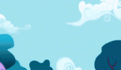Pink Pony With Crown Standing In Front Of Blue Sky GIF