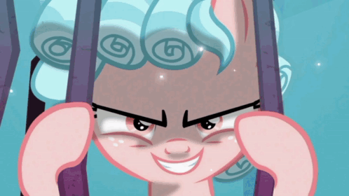 Pink Pony With Swirl In Hair Smiling GIF