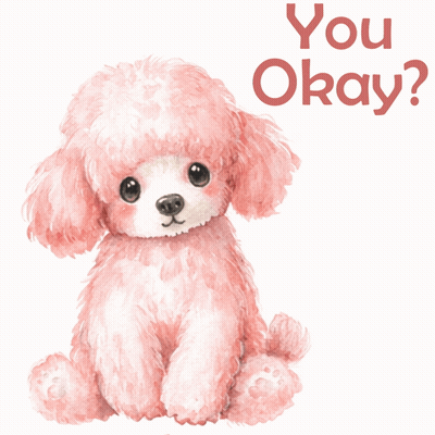 Pink Poodle Saying You Okay GIF