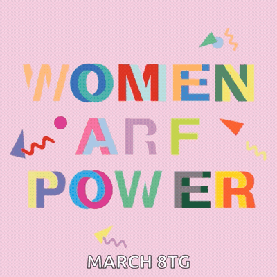 Pink Poster Saying Women Are Power GIF