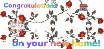 Pink Potted Plant Says Happy House Warming GIF