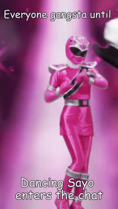 Pink Power Ranger Dancing Sayo Enters The Chat GIF