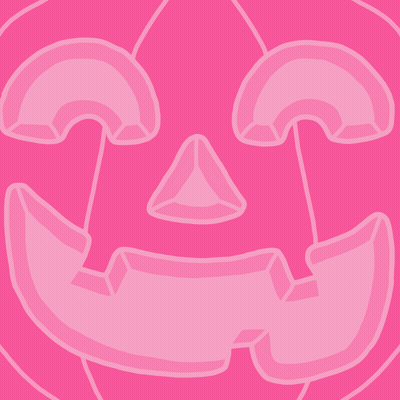 Pink Pumpkin With Green Smile GIF