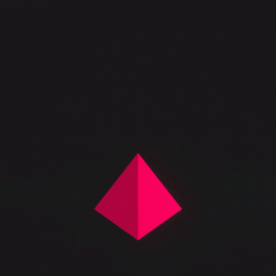 Pink Pyramid And Blue Swirl GIF