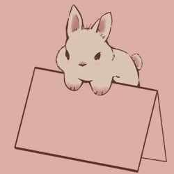 Pink Rabbit Good Luck GIF