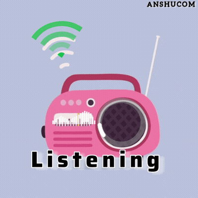 Pink Radio Listening Advertisement GIF