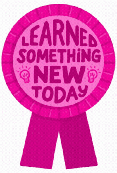 Pink Ribbon Says Learned Something New Today GIF