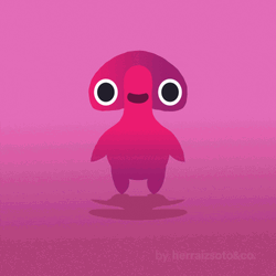 Pink Robot With Butterflies GIF