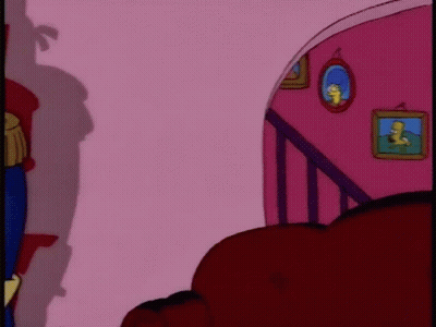Pink Room With Bart Simpson And Marge Simpson Picture GIF