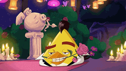 Pink Rose Angry Bird GIF