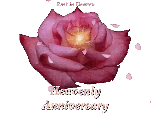 Pink Rose Rest In Heaven Sticker