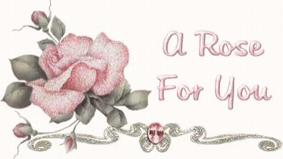Pink Rose Saying A Rose For You GIF
