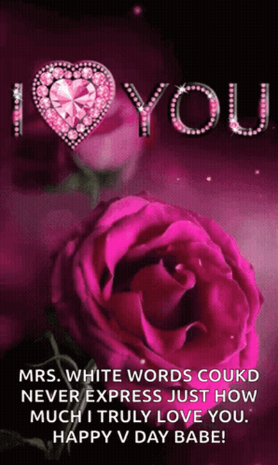 Pink Rose Saying I Love You GIF