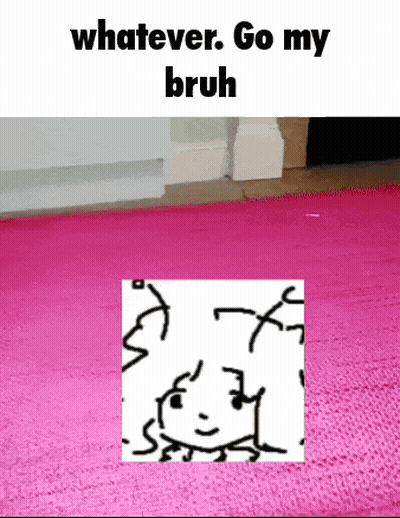 Pink Rug With Person Drawing GIF