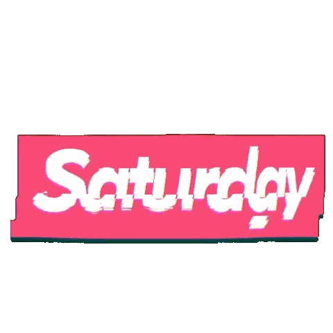 Pink Saturday Sign Sticker
