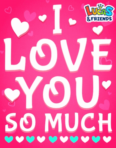 Pink Sign Lucas & Friends Love You GIF