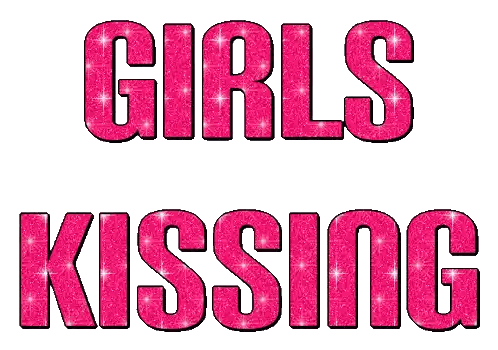 Pink Sign Saying Girls Kissing Sticker