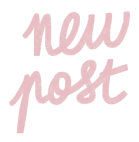 Pink Sign Saying New Post Sticker