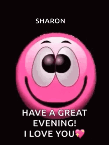 Pink Smiley Face Have A Great Evening GIF