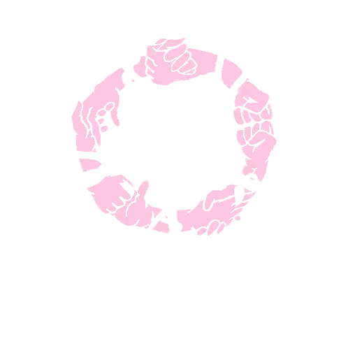 Pink Solidarity Peace Sign Sticker