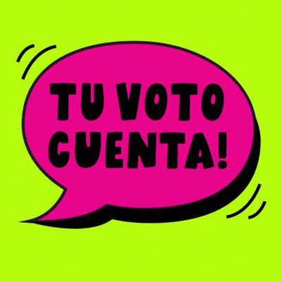 Pink Speech Bubble Saying Tu Voto Cuenta GIF