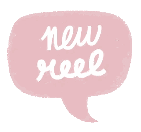Pink Speech Bubble Says New Reel Sticker
