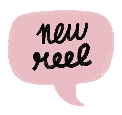 Pink Speech Bubble Says New Reel Sticker