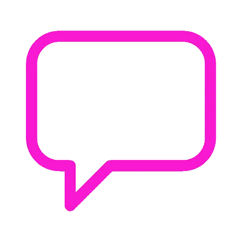 Pink Speech Bubble With Purple Dots Sticker