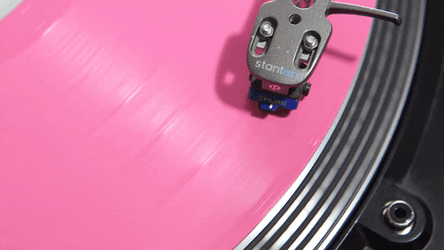 Pink Spinning Vinyl GIF