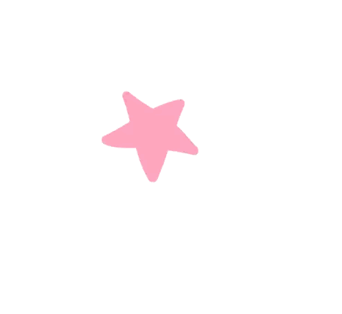 Pink Star With Lines Sticker