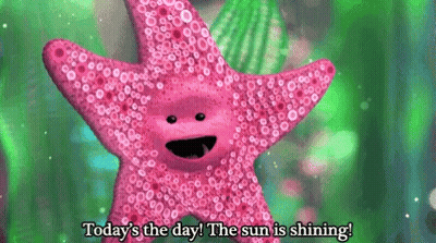 Pink Starfish Saying Today Is The Day GIF