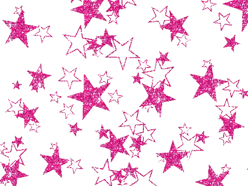 Pink Stars With Sparkle Effect Sticker