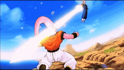Pink Stomach Character Fighting Blue Stomach Character GIF