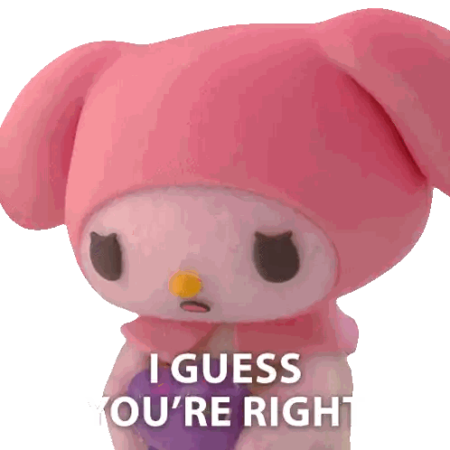 Pink Stuffed Animal I Guess You're Right Sticker