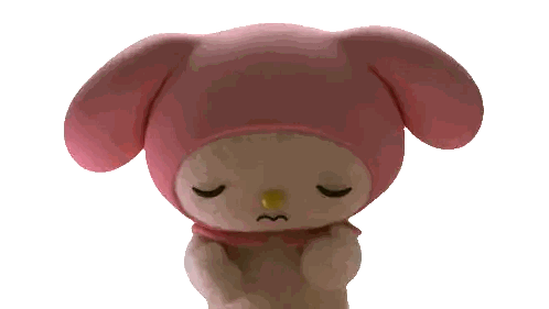 Pink Stuffed Animal Surprised Sticker
