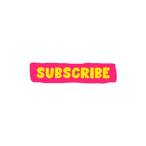 Pink Subscribe Sign With Yellow Letters Sticker