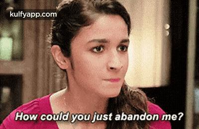 Pink Sweater Woman How Could You Just Abandon Me