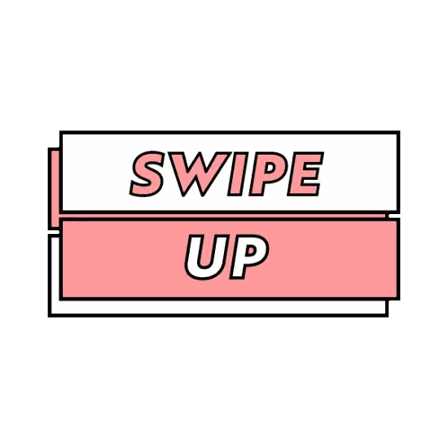Pink Swipe Up Button Sticker