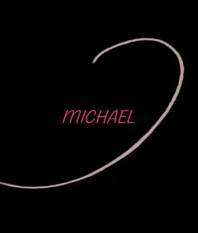 Pink Swirl With Name Michael GIF