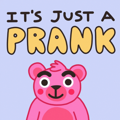Pink Teddy Bear It's Just A Prank GIF
