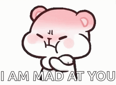 Pink Teddy Bear Saying I Am Mad GIF