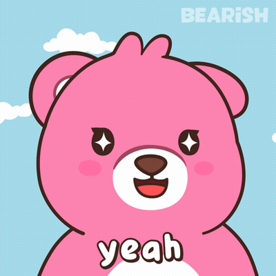 Pink Teddy Bear Saying Yeah GIF