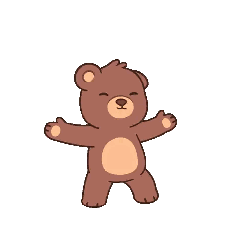 Pink Teddy Bear Sitting On Brown Teddy Sticker