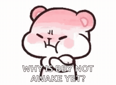 Pink Teddy Bear Why Is Bby Not Awake Yet GIF