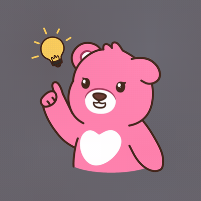 Pink Teddy Bear With Light Bulb Aha GIF