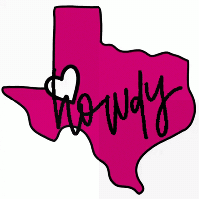 Pink Texas Map Howdy GIF