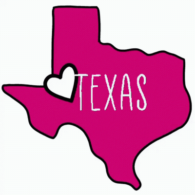 Pink Texas Map With Heart GIF