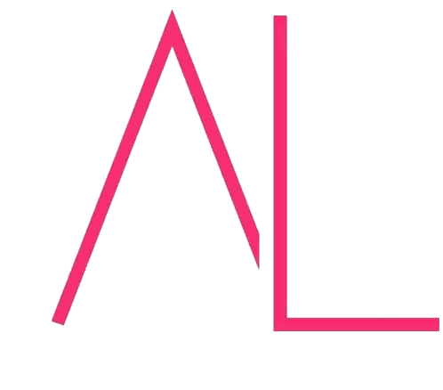 Pink Triangle With Letter Al Sticker